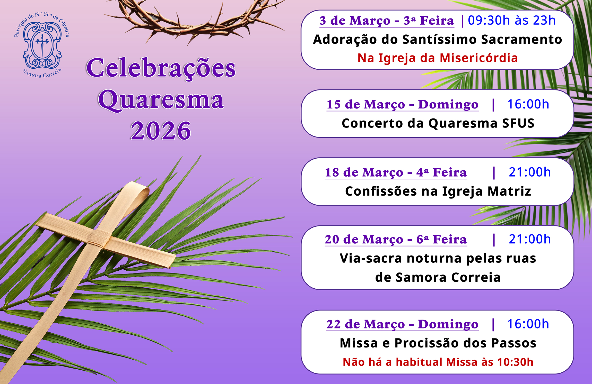 Celebrações Quaresma