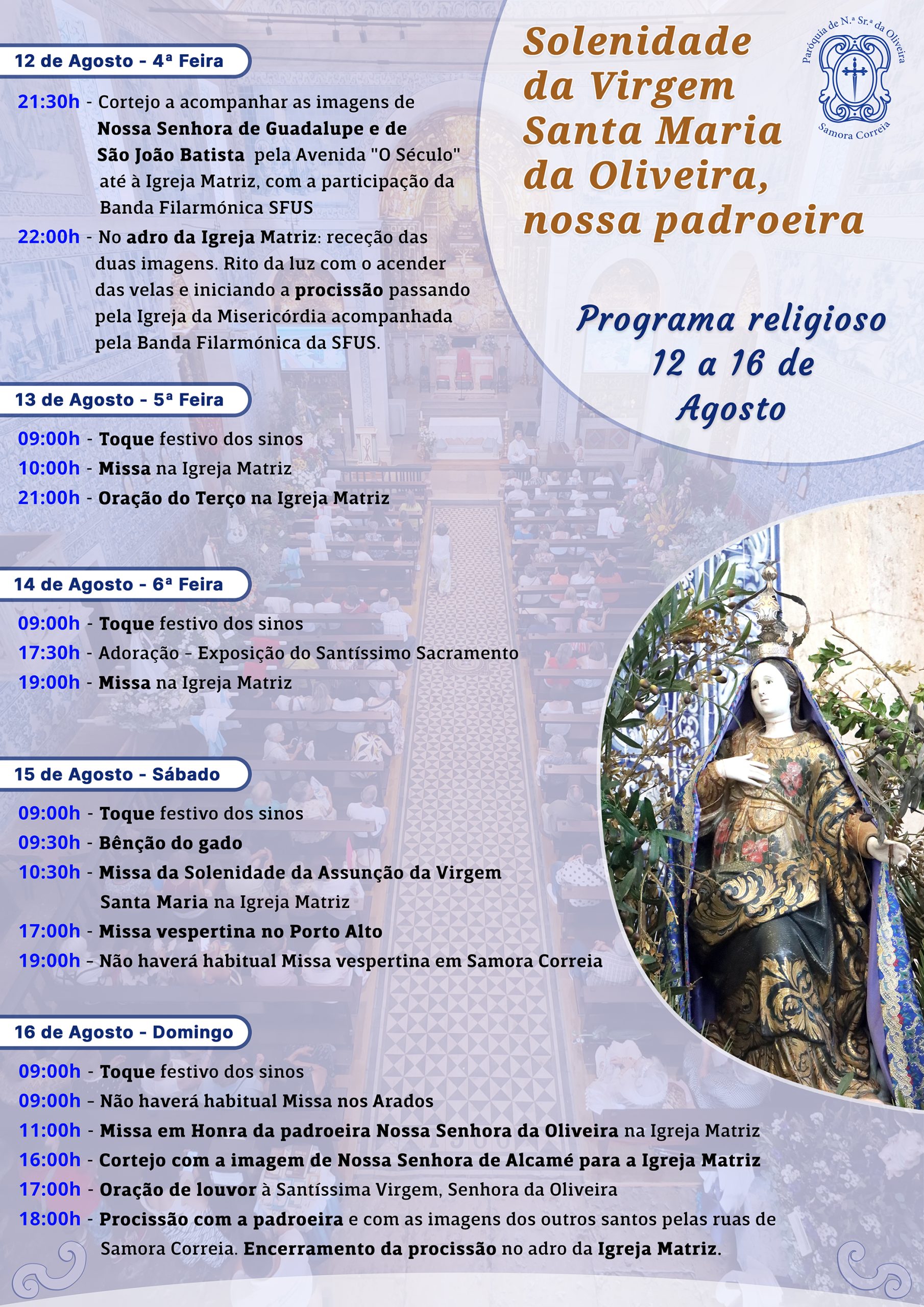 Solenidade da Virgem Santa Maria da Oliveira, nossa padroeira – Programa Religioso
